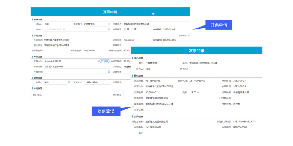 收票及開票管理